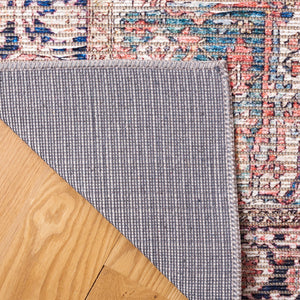 Safavieh Serapi Traditional Style Area Rug - Timeless Charm, Durable, Washable, Elegant Design For Any Space Rust ,Navy 52% Cotton,25% Jute,20% Polyester Chenille,3% Polyester Sep624p-7sq