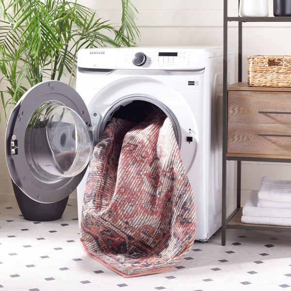 Safavieh Serapi Timeless Elegance Area Rug – Stylish Power-loomed Design For Modern & Traditional Spaces Rust ,Grey 52% Cotton,25% Jute,20% Polyester Chenille,3% Polyester Sep628p-4