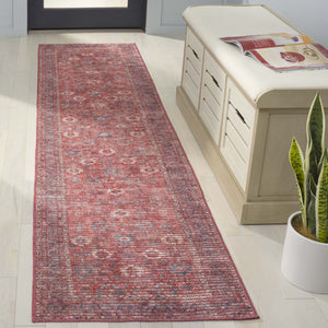 Safavieh Serapi Exquisite Turkish Area Rug - Timeless Elegance In Rust And Blue, Durable & Washable Design Rust ,Blue 52% Cotton,25% Jute,20% Polyester Chenille,3% Polyester Sep646p-9