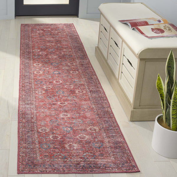 Safavieh Serapi Exquisite Turkish Area Rug - Timeless Elegance In Rust And Blue, Durable & Washable Design Rust ,Blue 52% Cotton,25% Jute,20% Polyester Chenille,3% Polyester Sep646p-9