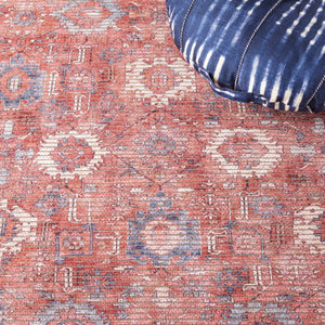 Safavieh Serapi Exquisite Turkish Area Rug - Timeless Elegance In Rust And Blue, Durable & Washable Design Rust ,Blue 52% Cotton,25% Jute,20% Polyester Chenille,3% Polyester Sep646p-9