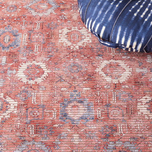 Safavieh Serapi Exquisite Turkish Area Rug - Timeless Elegance In Rust And Blue, Durable & Washable Design Rust ,Blue 52% Cotton,25% Jute,20% Polyester Chenille,3% Polyester Sep646p-9