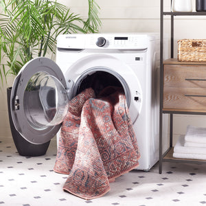 Safavieh Serapi Exquisite Turkish Area Rug - Timeless Elegance In Rust And Blue, Durable & Washable Design Rust ,Blue 52% Cotton,25% Jute,20% Polyester Chenille,3% Polyester Sep646p-9