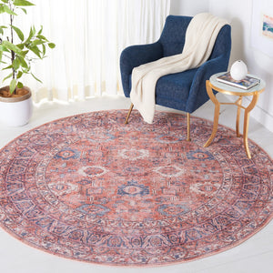 Safavieh Serapi Exquisite Turkish Area Rug - Timeless Elegance In Rust And Blue, Durable & Washable Design Rust ,Blue 52% Cotton,25% Jute,20% Polyester Chenille,3% Polyester Sep646p-9