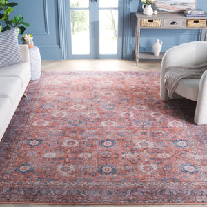 Safavieh Serapi Exquisite Turkish Area Rug - Timeless Elegance In Rust And Blue, Durable & Washable Design Rust ,Blue 52% Cotton,25% Jute,20% Polyester Chenille,3% Polyester Sep646p-9