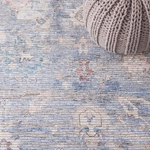 Safavieh Serapi Area Rug - Elegant Blue And Beige Design, Durable Power-loomed Craftsmanship For Modern Homes Blue ,Beige 52% Cotton,25% Jute,20% Polyester Chenille,3% Polyester Sep666m-7sq