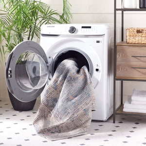 Safavieh Serapi Area Rug - Elegant Blue And Beige Design, Durable Power-loomed Craftsmanship For Modern Homes Blue ,Beige 52% Cotton,25% Jute,20% Polyester Chenille,3% Polyester Sep666m-7sq