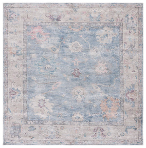 Safavieh Serapi Area Rug - Elegant Blue And Beige Design, Durable Power-loomed Craftsmanship For Modern Homes Blue ,Beige 52% Cotton,25% Jute,20% Polyester Chenille,3% Polyester Sep666m-7sq