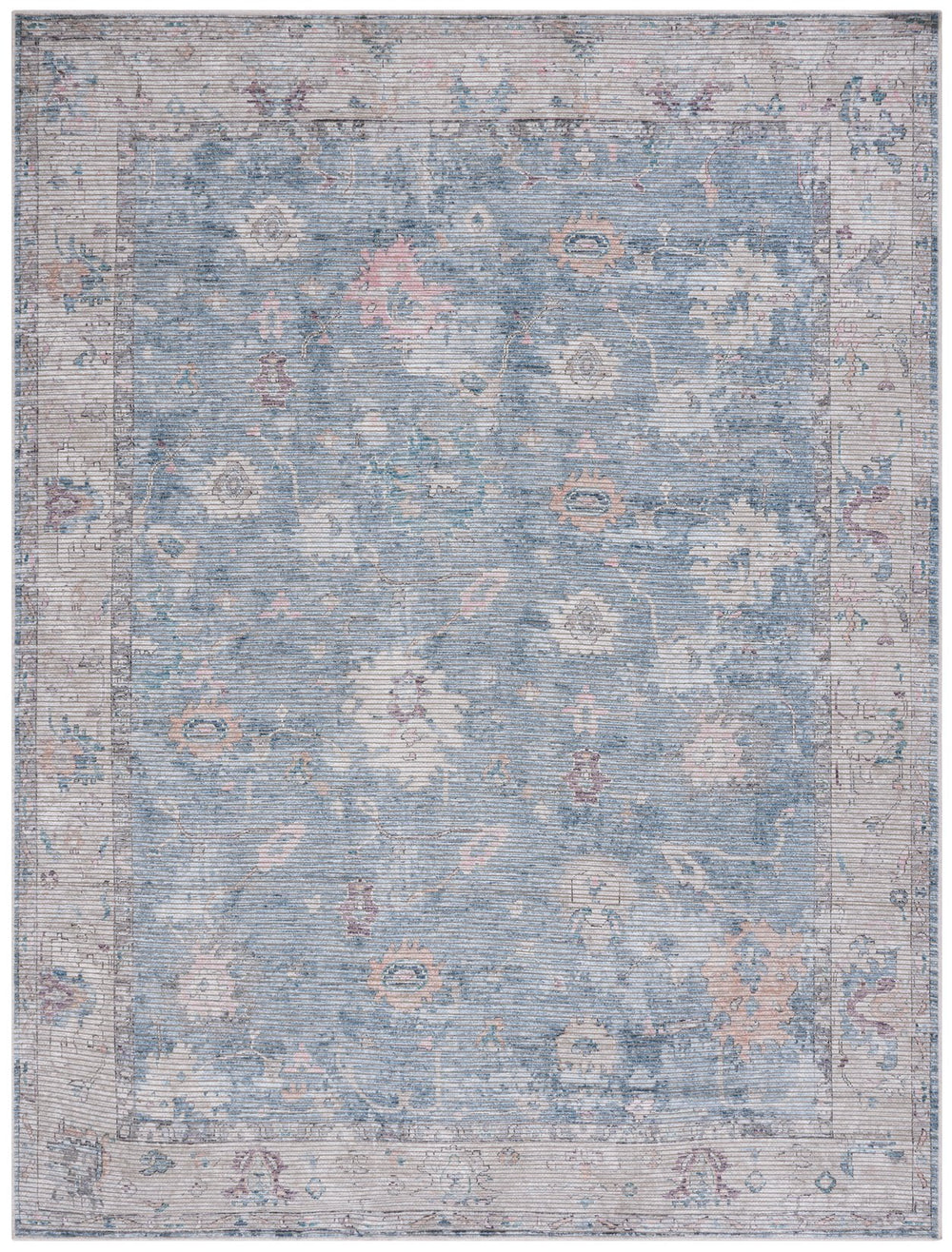 Safavieh Serapi Area Rug - Elegant Blue And Beige Design, Durable Power-loomed Craftsmanship For Modern Homes Blue ,Beige 52% Cotton,25% Jute,20% Polyester Chenille,3% Polyester Sep666m-7sq