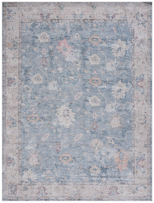 Safavieh Serapi Area Rug - Elegant Blue And Beige Design, Durable Power-loomed Craftsmanship For Modern Homes Blue ,Beige 52% Cotton,25% Jute,20% Polyester Chenille,3% Polyester Sep666m-7sq