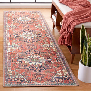 Safavieh Serapi Traditional Area Rug - Luxurious Turkish Craftsmanship In Elegant Rust And Navy Design Rust ,Navy 75% Cotton,25% Chenille Sep812p-8