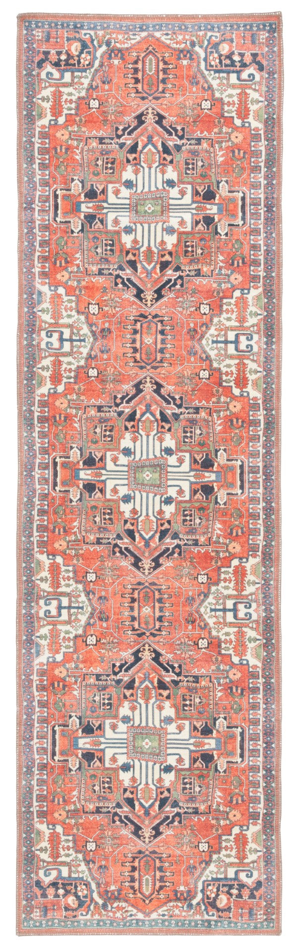 Safavieh Serapi Traditional Area Rug - Luxurious Turkish Craftsmanship In Elegant Rust And Navy Design Rust ,Navy 75% Cotton,25% Chenille Sep812p-8