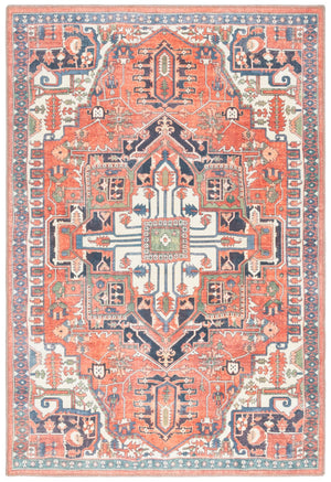 Safavieh Serapi Traditional Area Rug - Luxurious Turkish Craftsmanship In Elegant Rust And Navy Design Rust ,Navy 75% Cotton,25% Chenille Sep812p-8
