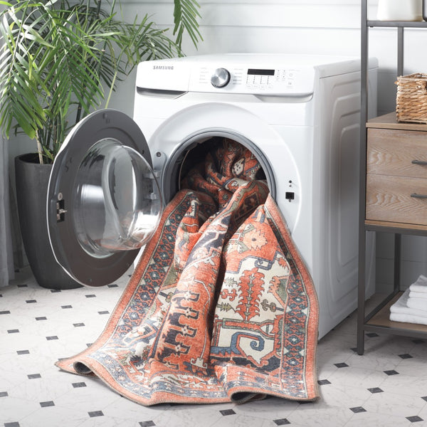 Safavieh Serapi Traditional Area Rug - Luxurious Turkish Craftsmanship In Elegant Rust And Navy Design Rust ,Navy 75% Cotton,25% Chenille Sep812p-8