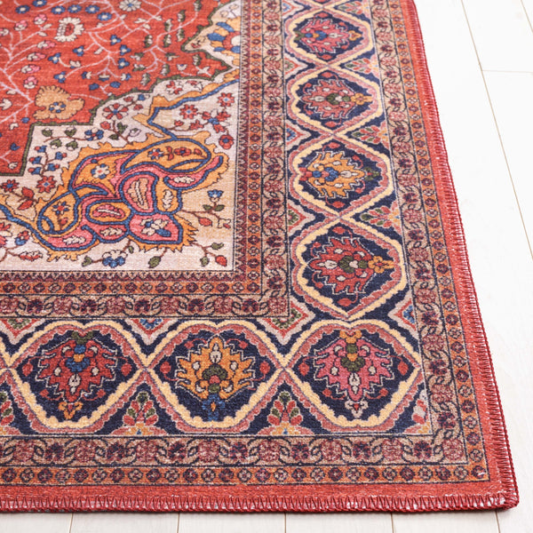 Safavieh Serapi Traditional Runner Area Rug - Elegant Artisanal Design For Timeless Home Decor And Comfort Rust ,Navy 75% Cotton,25% Chenille Sep814p-5
