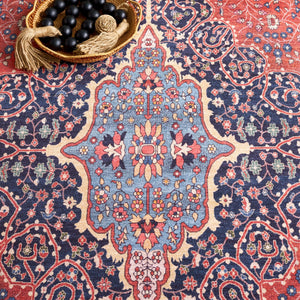 Safavieh Serapi Traditional Runner Area Rug - Elegant Artisanal Design For Timeless Home Decor And Comfort Rust ,Navy 75% Cotton,25% Chenille Sep814p-5