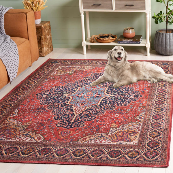 Safavieh Serapi Traditional Runner Area Rug - Elegant Artisanal Design For Timeless Home Decor And Comfort Rust ,Navy 75% Cotton,25% Chenille Sep814p-5