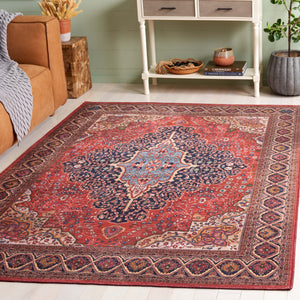 Safavieh Serapi Traditional Runner Area Rug - Elegant Artisanal Design For Timeless Home Decor And Comfort Rust ,Navy 75% Cotton,25% Chenille Sep814p-5
