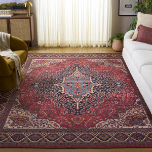 Safavieh Serapi Traditional Runner Area Rug - Elegant Artisanal Design For Timeless Home Decor And Comfort Rust ,Navy 75% Cotton,25% Chenille Sep814p-8