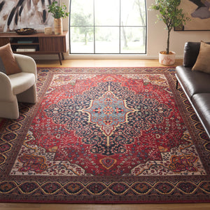 Safavieh Serapi Traditional Runner Area Rug - Elegant Artisanal Design For Timeless Home Decor And Comfort Rust ,Navy 75% Cotton,25% Chenille Sep814p-9