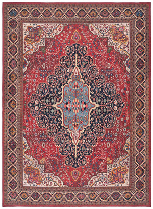 Safavieh Serapi Traditional Runner Area Rug - Elegant Artisanal Design For Timeless Home Decor And Comfort Rust ,Navy 75% Cotton,25% Chenille Sep814p-9