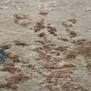 Amer Rugs Serena Hand-knotted Abstract Area Rug In Luxurious New Zealand Wool And Art Silk For Elegant Spaces Sky Blue Wool, Viscose Ser1010810