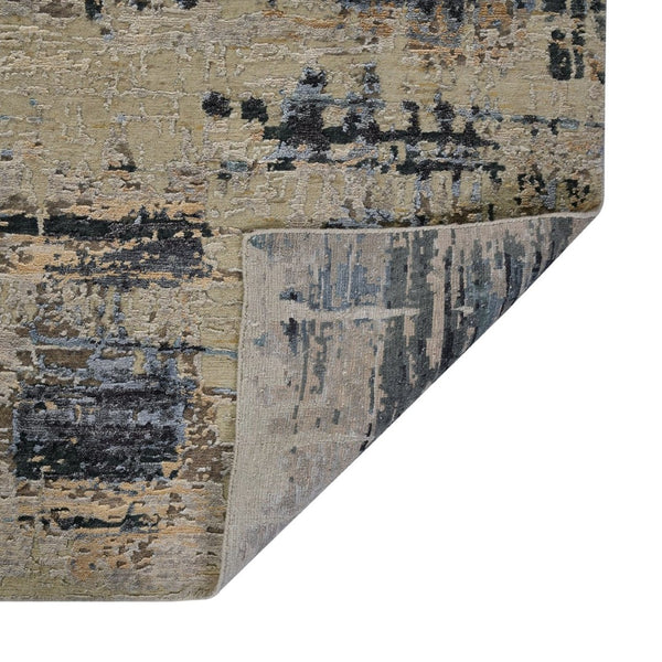 Amer Rugs Serena Hand-knotted Abstract Area Rug In Luxurious New Zealand Wool And Art Silk For Elegant Spaces Beige Wool, Viscose Ser1020810