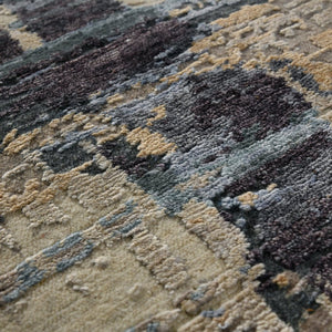 Amer Rugs Serena Hand-knotted Abstract Area Rug In Luxurious New Zealand Wool And Art Silk For Elegant Spaces Beige Wool, Viscose Ser1020810