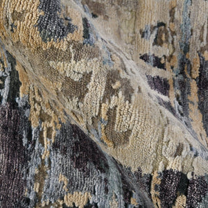 Amer Rugs Serena Hand-knotted Abstract Area Rug In Luxurious New Zealand Wool And Art Silk For Elegant Spaces Beige Wool, Viscose Ser1020810