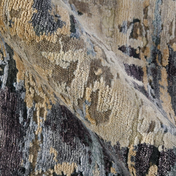 Amer Rugs Serena Hand-knotted Abstract Area Rug In Luxurious New Zealand Wool And Art Silk For Elegant Spaces Beige Wool, Viscose Ser1020810