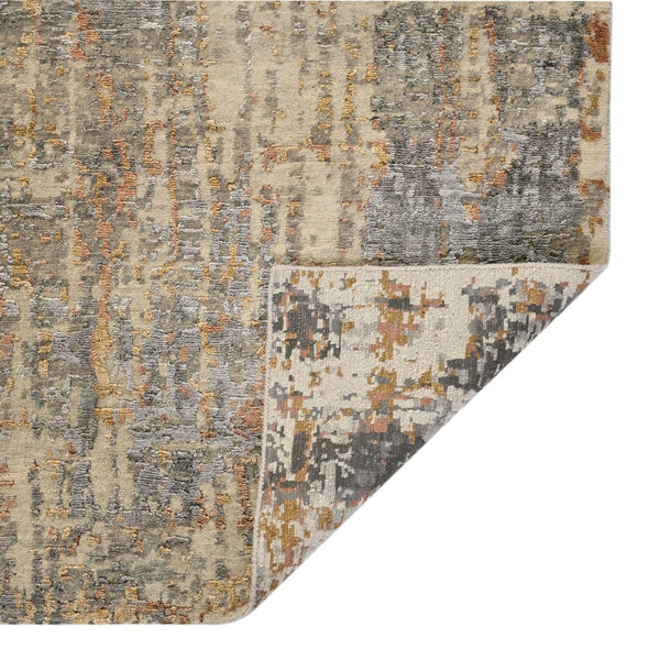 Amer Rugs Serena Hand-knotted Abstract Area Rug In Luxurious New Zealand Wool And Art Silk For Elegant Spaces Graphite Wool, Viscose Ser1060810