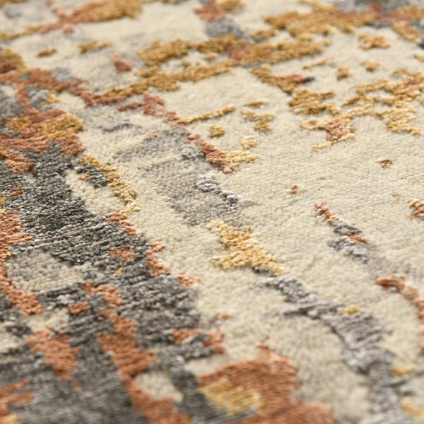 Amer Rugs Serena Hand-knotted Abstract Area Rug In Luxurious New Zealand Wool And Art Silk For Elegant Spaces Graphite Wool, Viscose Ser1060810