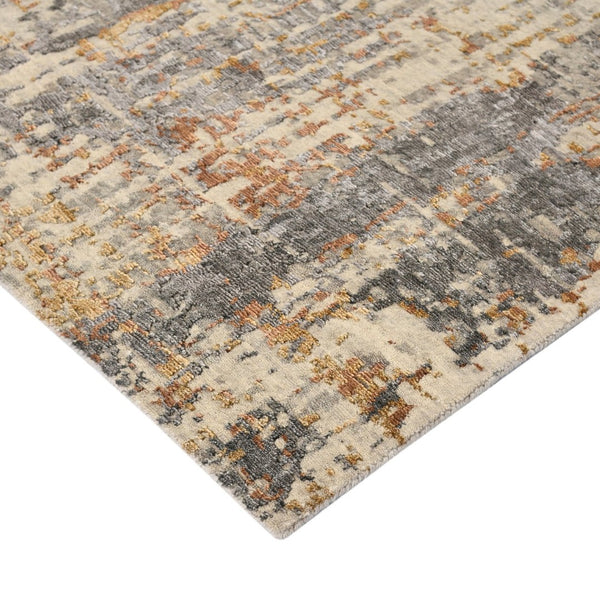 Amer Rugs Serena Hand-knotted Abstract Area Rug In Luxurious New Zealand Wool And Art Silk For Elegant Spaces Graphite Wool, Viscose Ser1060810