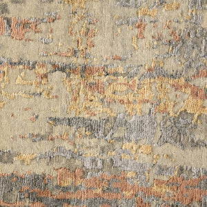 Amer Rugs Serena Hand-knotted Abstract Area Rug In Luxurious New Zealand Wool And Art Silk For Elegant Spaces Graphite Wool, Viscose Ser1060810