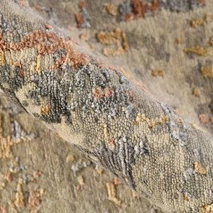 Amer Rugs Serena Hand-knotted Abstract Area Rug In Luxurious New Zealand Wool And Art Silk For Elegant Spaces Graphite Wool, Viscose Ser1060810