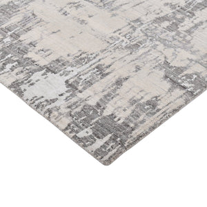 Amer Rugs Serena Hand-knotted Abstract Area Rug In Luxurious New Zealand Wool And Art Silk For Elegant Spaces Gray Wool, Viscose Ser1081014