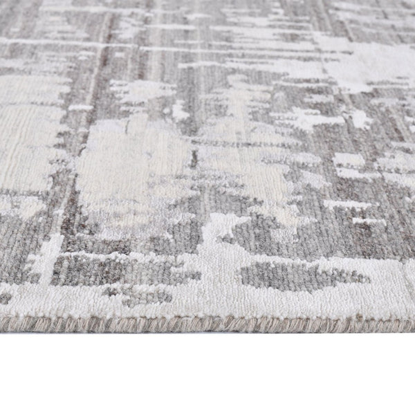 Amer Rugs Serena Hand-knotted Abstract Area Rug In Luxurious New Zealand Wool And Art Silk For Elegant Spaces Gray Wool, Viscose Ser1081014