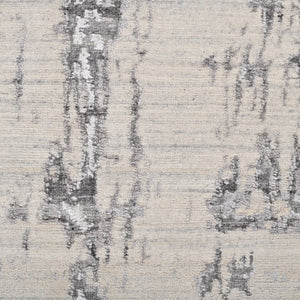 Amer Rugs Serena Hand-knotted Abstract Area Rug In Luxurious New Zealand Wool And Art Silk For Elegant Spaces Gray Wool, Viscose Ser1081014