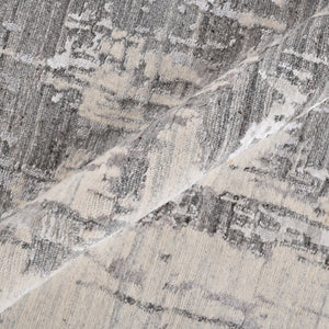 Amer Rugs Serena Hand-knotted Abstract Area Rug In Luxurious New Zealand Wool And Art Silk For Elegant Spaces Gray Wool, Viscose Ser1081014