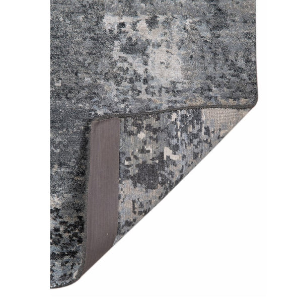 Amer Rugs Serena Hand-knotted Abstract Area Rug In Luxurious New Zealand Wool And Art Silk For Elegant Spaces Charcoal Wool, Viscose Ser120912