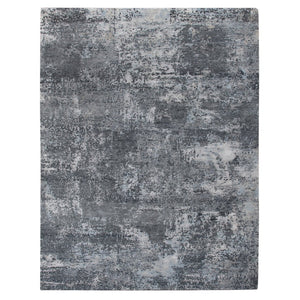 Amer Rugs Serena Hand-knotted Abstract Area Rug In Luxurious New Zealand Wool And Art Silk For Elegant Spaces Charcoal Wool, Viscose Ser120912