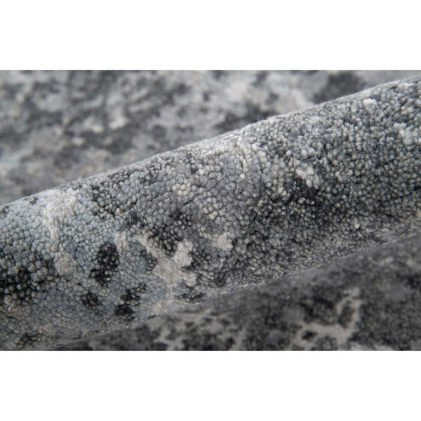 Amer Rugs Serena Hand-knotted Abstract Area Rug In Luxurious New Zealand Wool And Art Silk For Elegant Spaces Charcoal Wool, Viscose Ser120912