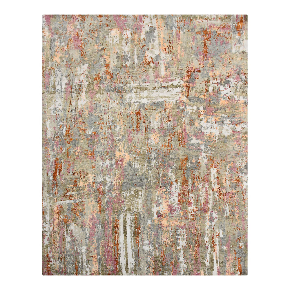 AMER Rugs Serena Hand-knotted Wool Silk Abstract Area Rug for Modern Living Spaces SER190810