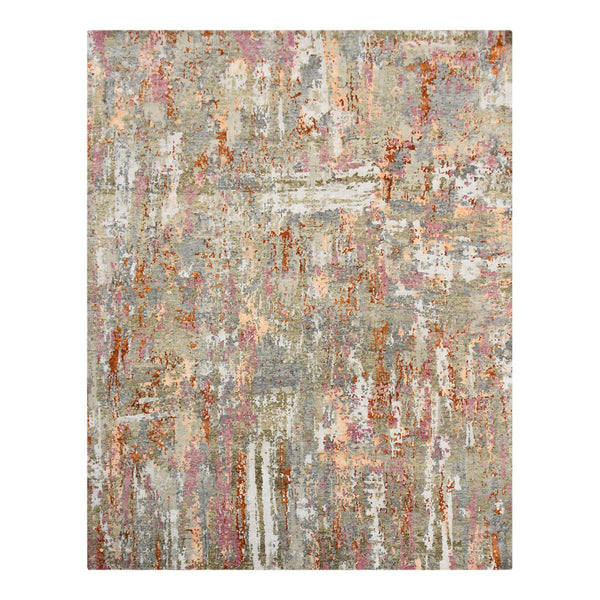 AMER Rugs Serena Hand-knotted Wool Silk Abstract Area Rug for Modern Living Spaces SER190810