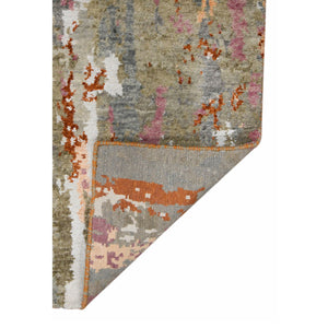 Serena Hand-knotted Wool Silk Abstract Area Rug for Modern Living Spaces