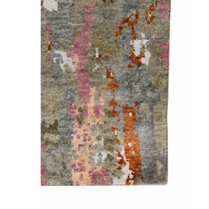 Serena Hand-knotted Wool Silk Abstract Area Rug for Modern Living Spaces