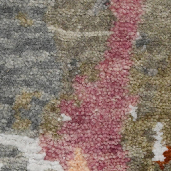 Serena Hand-knotted Wool Silk Abstract Area Rug for Modern Living Spaces