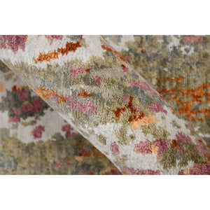 Serena Hand-knotted Wool Silk Abstract Area Rug for Modern Living Spaces