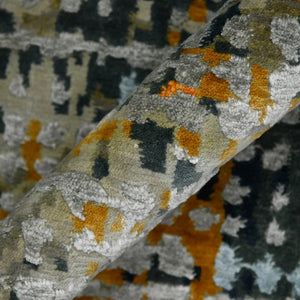 Amer Rugs Serena Hand-knotted Abstract Area Rug In Luxurious New Zealand Wool And Art Silk For Elegant Spaces Fiery Orange Wool, Viscose Ser90810