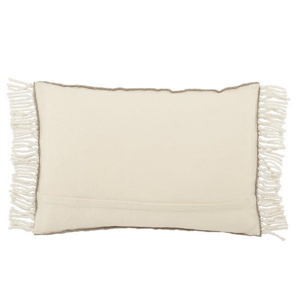 Jaipur Living Jaipur Living Odessa Chevron Lumbar Pillow Cover Tassel Trim Bohemian Indoor Outdoor Gray PLC102453
